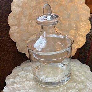 Vintage Clear Glass Apothecary Jar